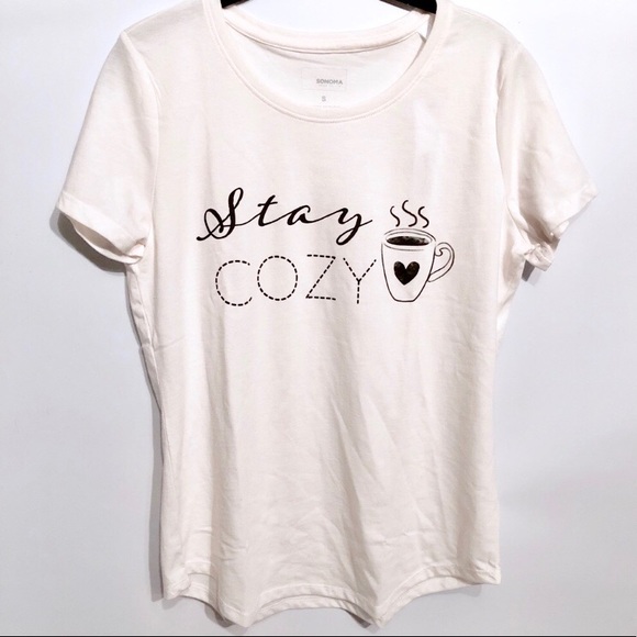 Sonoma Tops - Sonoma Stay Cozy Graphic short sleeve t-shirt